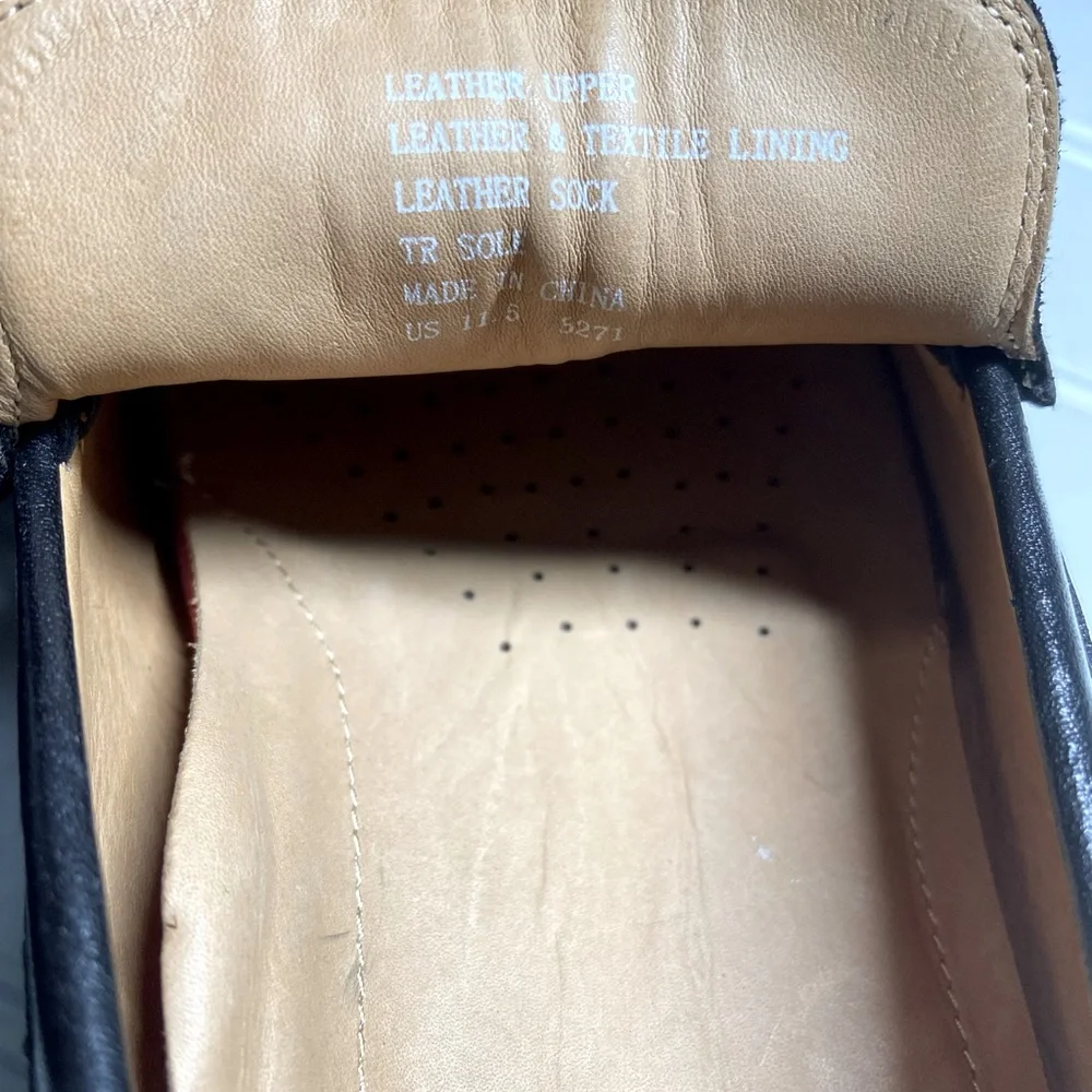 Abeo Bio Mens Size 11.5 Black Slip On Leather Loafers New W/O Box - Picture 5 of 5